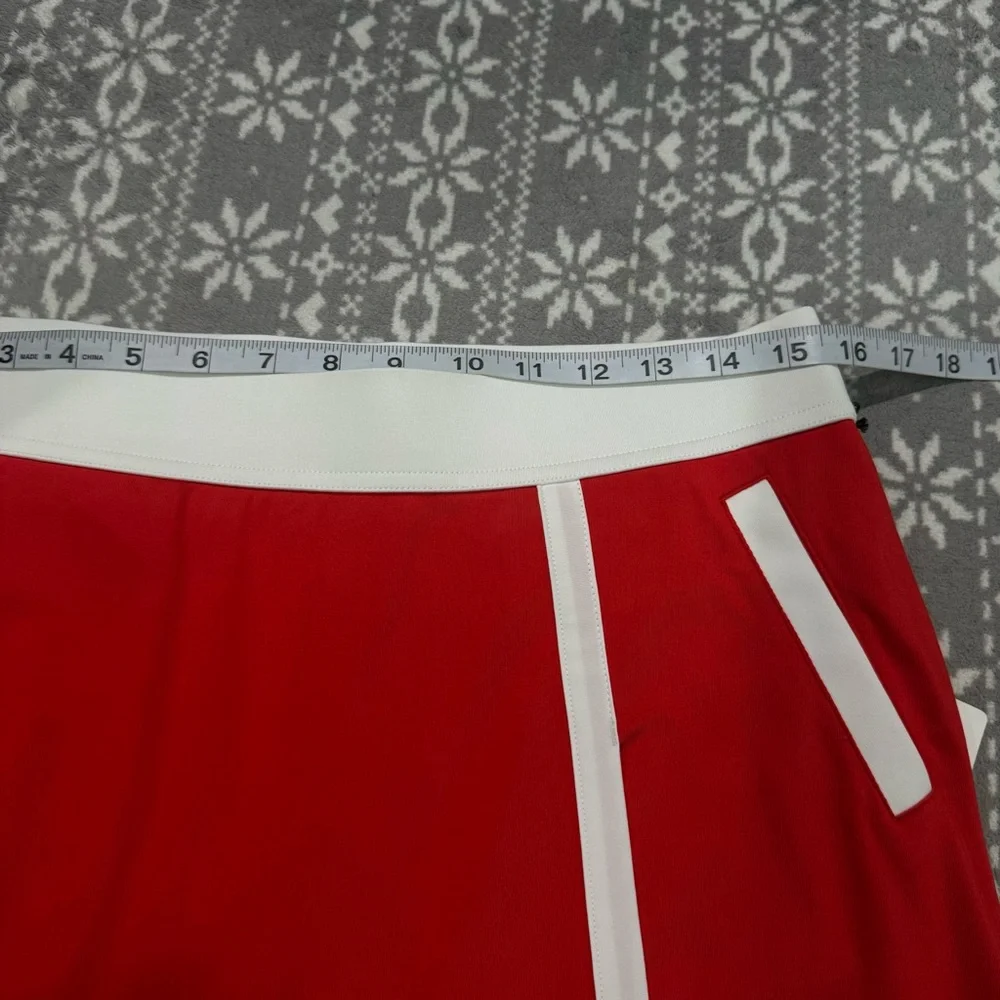 NWT Belyn Key Farrah Wrap Golf‎ Skort In Poppy Red/White Small Tennis Activewear